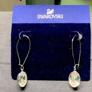 Swarovski sterling silver teardrop crystal earrings